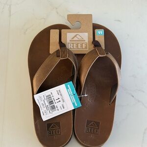 Men's leather Reef flip flops
